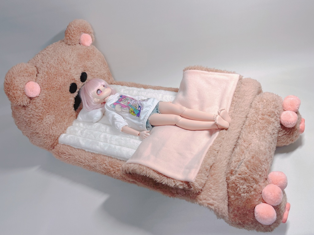 MDD専用 もふもふマン シングルベッド クマ茶