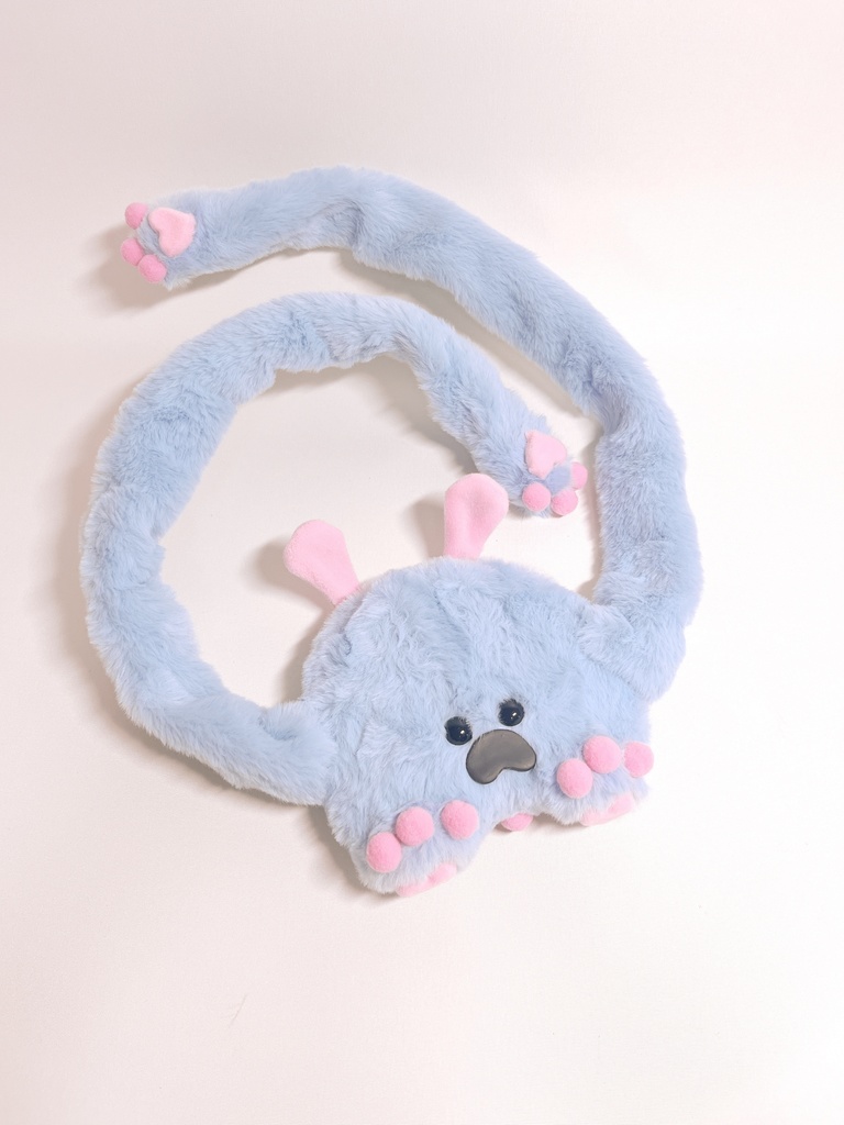 「微妙だよ!ミニもふマン」パステルブルー×ピンク