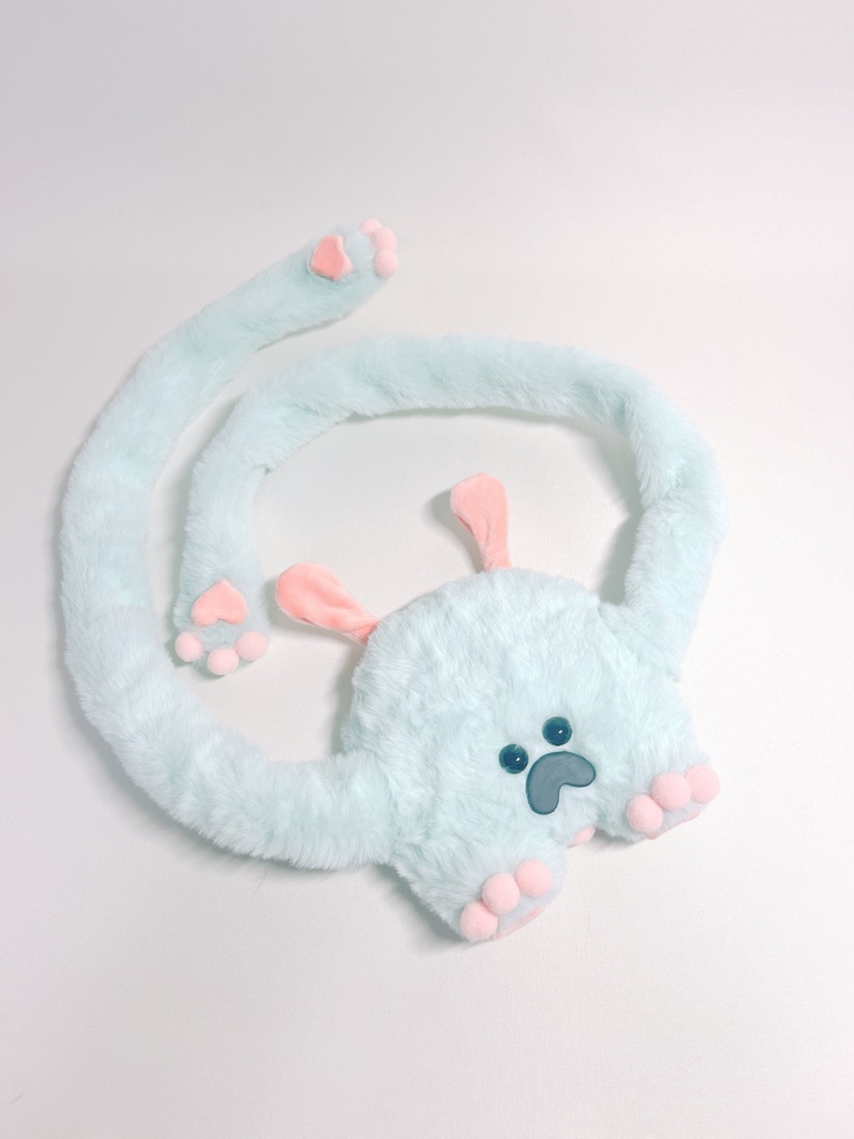 「微妙だよ!ミニもふマン」パステルグリーン×サーモンピンク