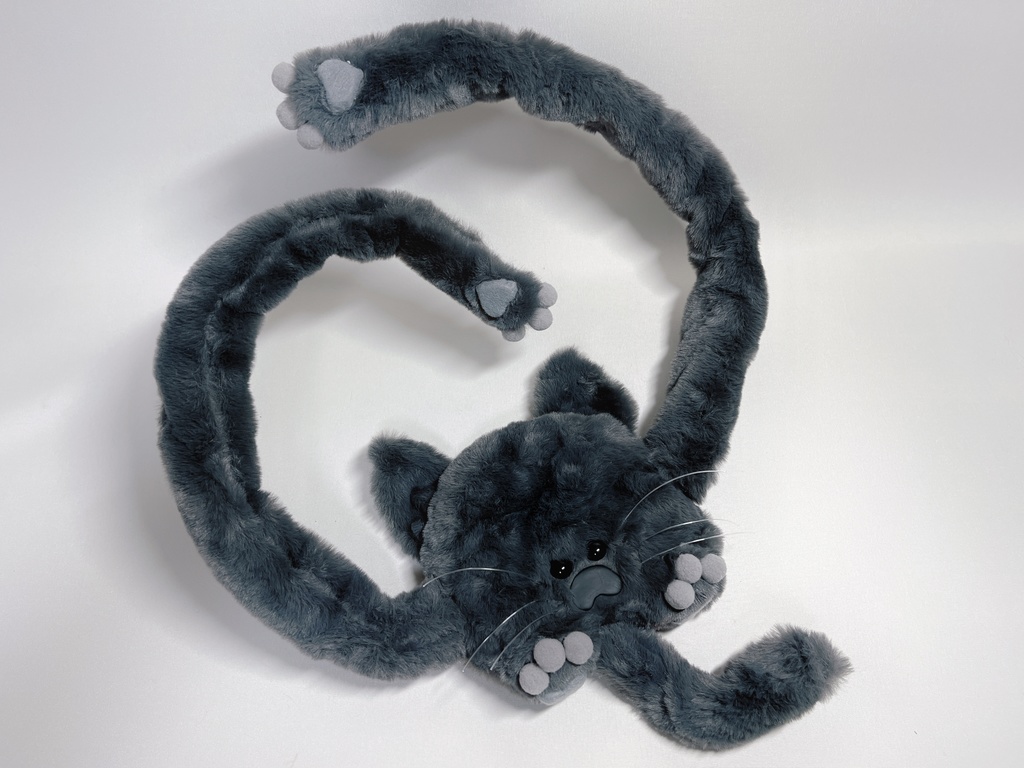 ちょこっとドールスタンド 「もふもふニャン　完全体」 ダークグレー