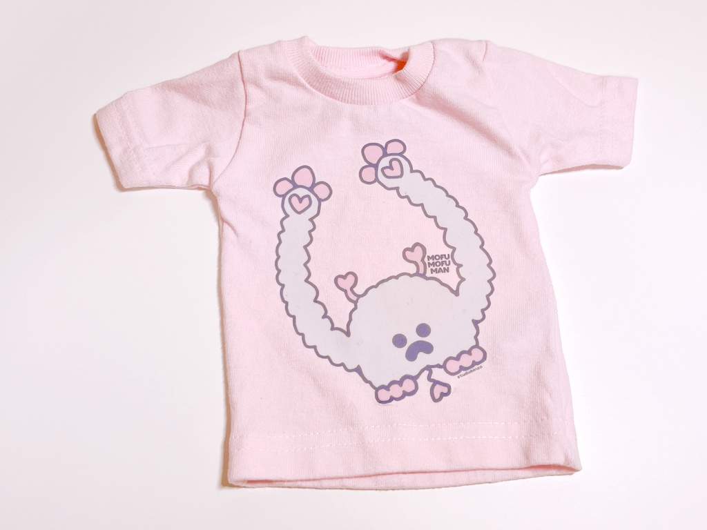 B品　フリーサイズ 「もふもふマン　Tシャツ」 タイプC ピンク