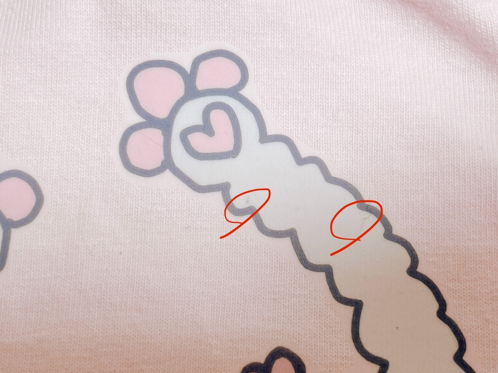 B品　フリーサイズ 「もふもふマン　Tシャツ」 タイプC ピンク