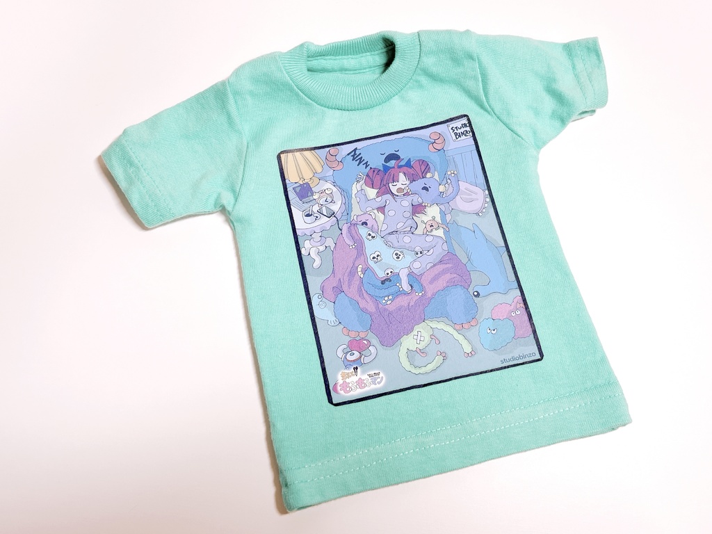 フリーサイズ 「もふもふマン　Tシャツ」 タイプ:H グリーン