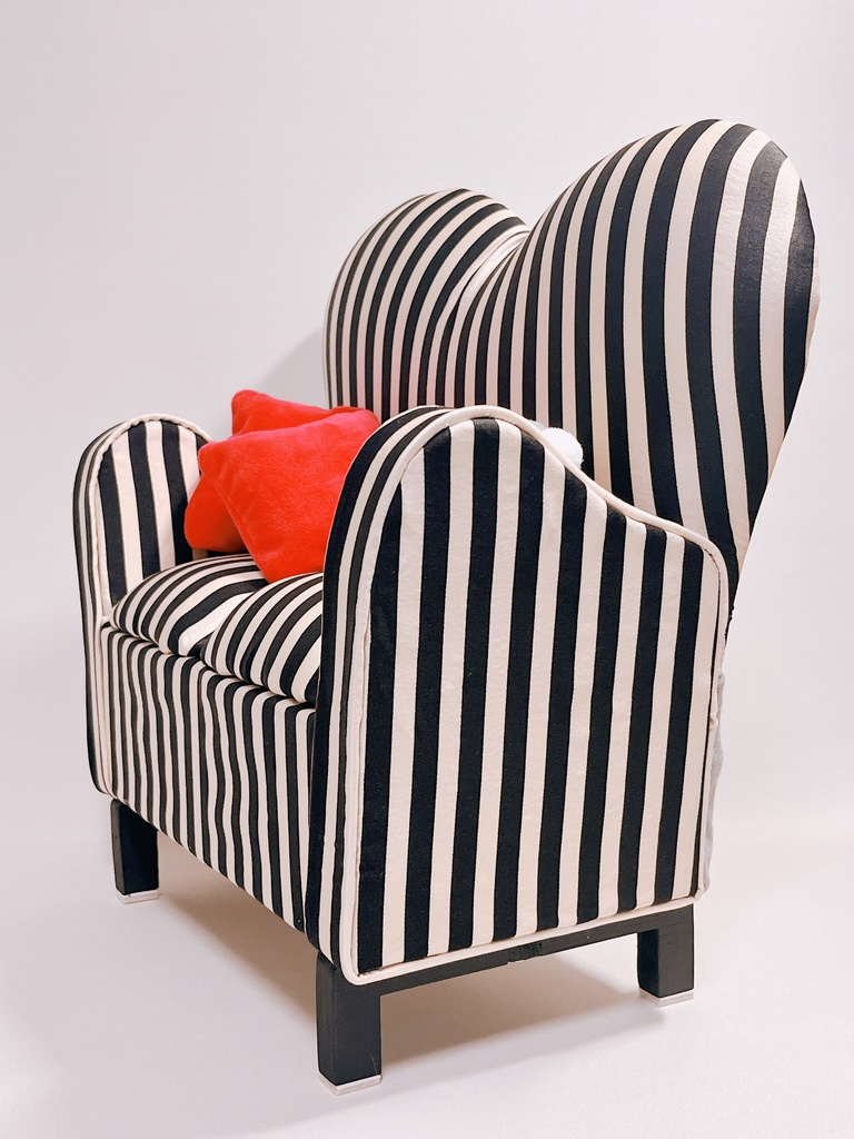 ドールサイズ ダブルソファ ストライプ