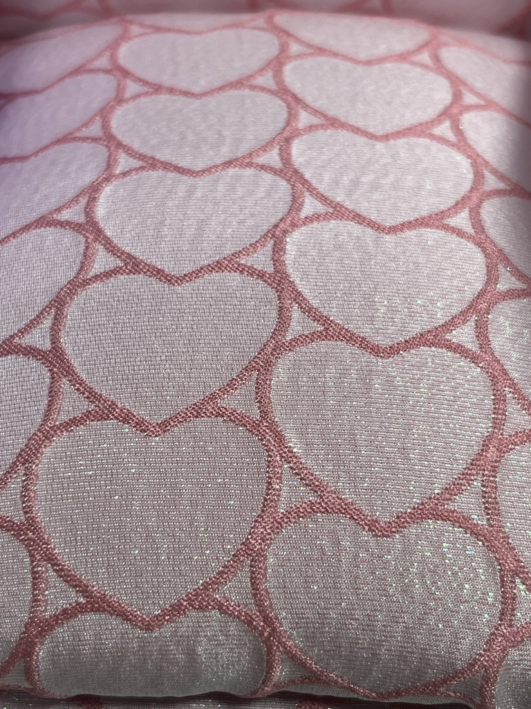 ドールサイズ ダブルソファ ハートラメピンク