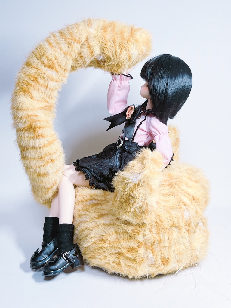 ドールサイズ 猫ちゃんソファ Aタイプ 茶トラ