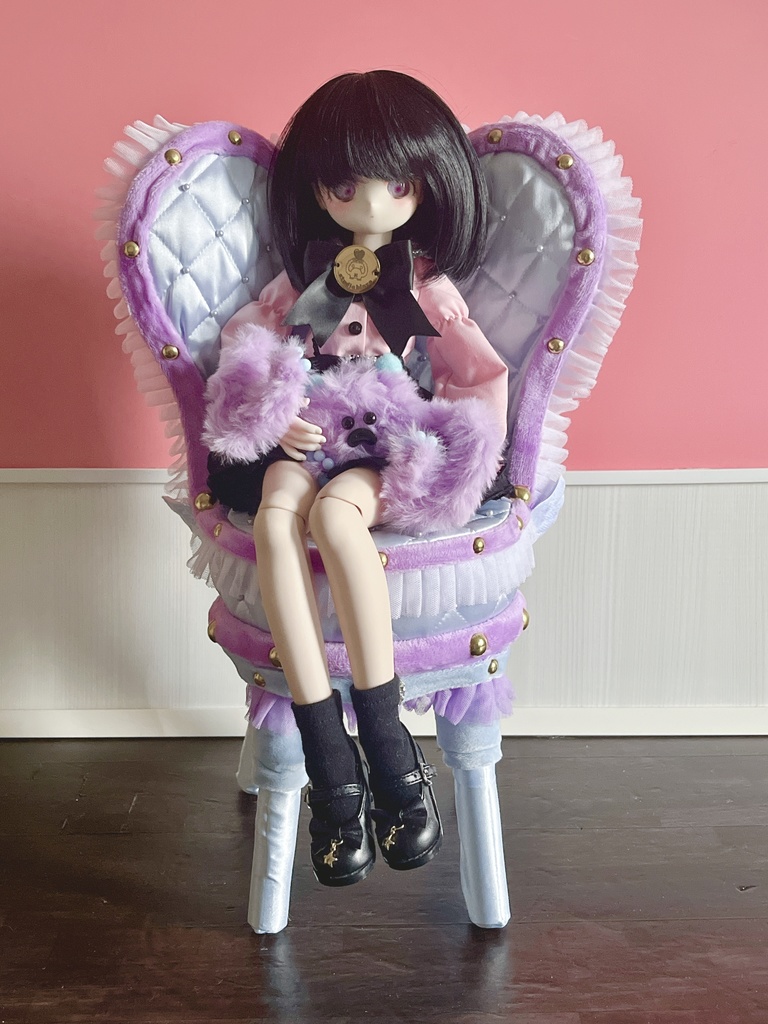 ドールサイズ椅子「Crazy Girl Bomb Chair」ブルー×パープル
