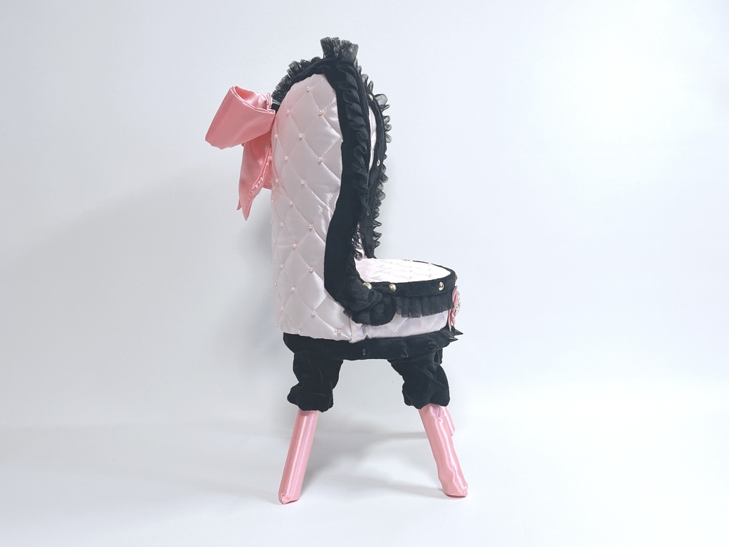 ドールサイズ椅子「Crazy Girl Bomb Chair」ピンク×ブラック