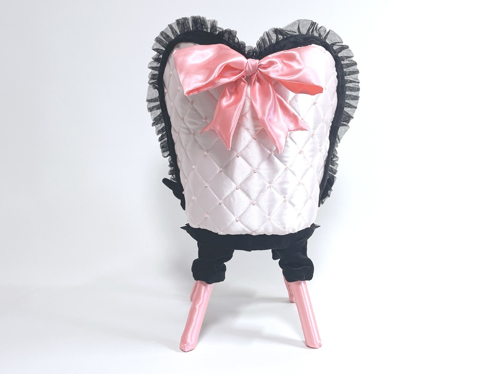 ドールサイズ椅子「Crazy Girl Bomb Chair」ピンク×ブラック