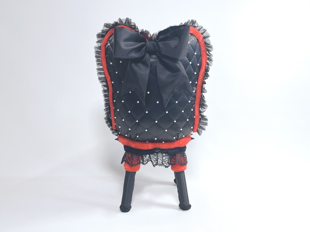 ドールサイズ椅子「Crazy Girl Bomb Chair」ブラック×レッド