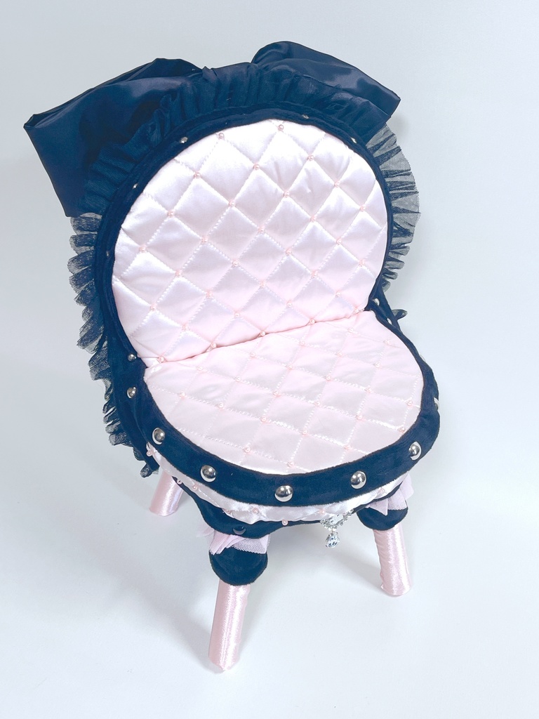 ドールサイズ椅子「Crazy Girl Bomb Chair」Bタイプ  ピンク×ブラック