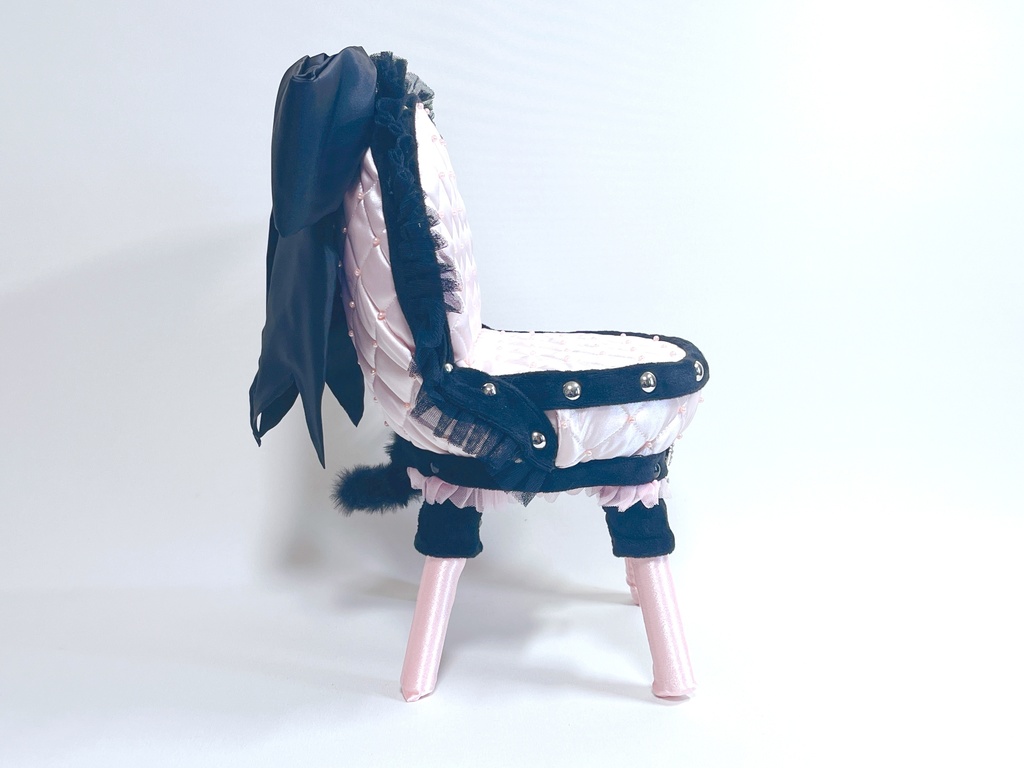 ドールサイズ椅子「Crazy Girl Bomb Chair」Bタイプ  ピンク×ブラック