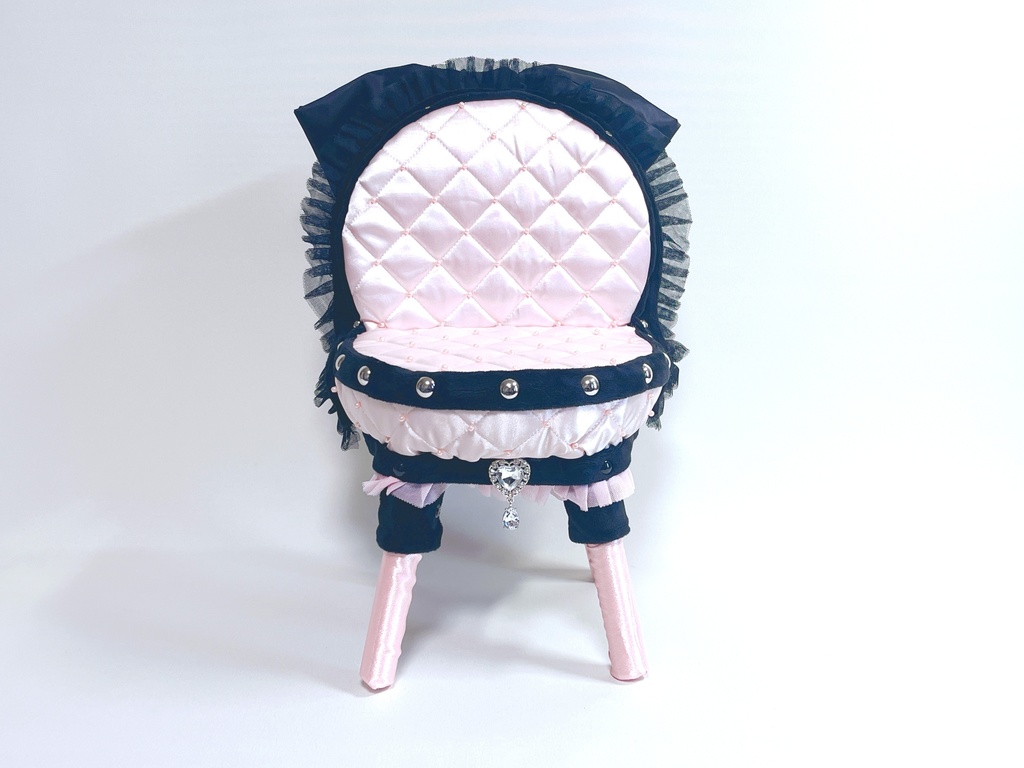 ドールサイズ椅子「Crazy Girl Bomb Chair」Bタイプ  ピンク×ブラック