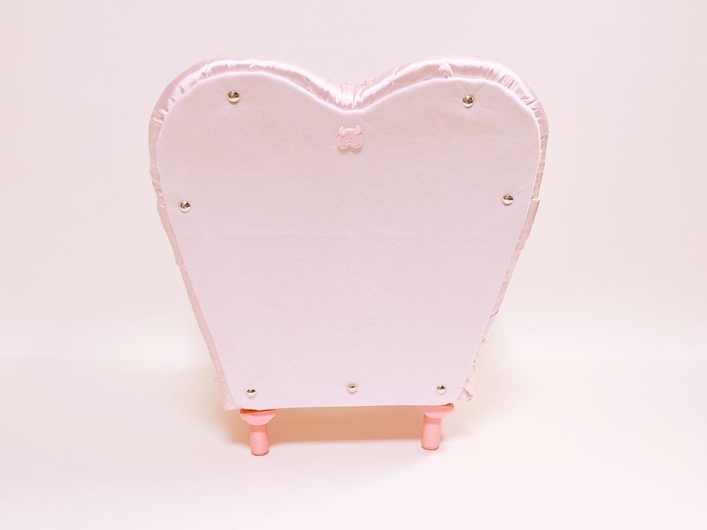 ドールサイズ サテンパールキルト シングルソファ ピンク