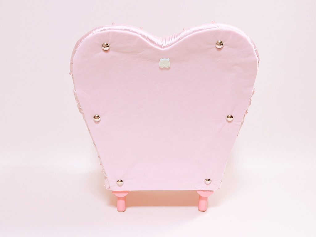 ドールサイズ ワケありサテンパールキルトシングルソファ ピンク