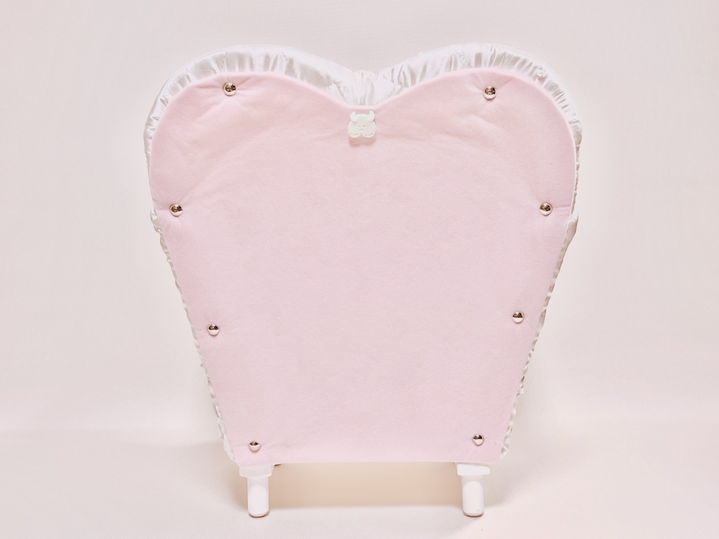 ドールサイズ サテンパールキルト シングルソファ ホワイト