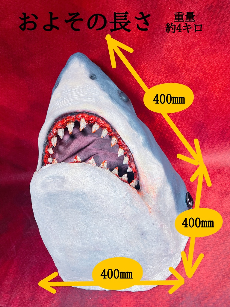 1/2スケール ホホジロザメヘッド