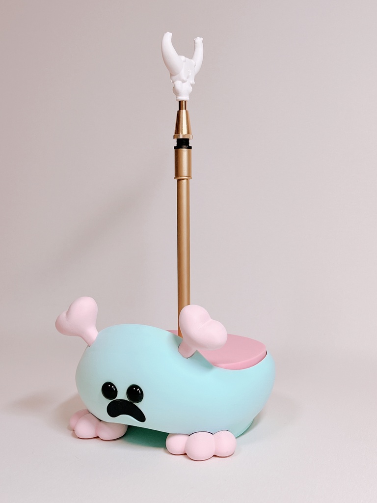簡易ドールスタンド「もふもふじゃないマン」 Aタイプ ブルー×ピンク