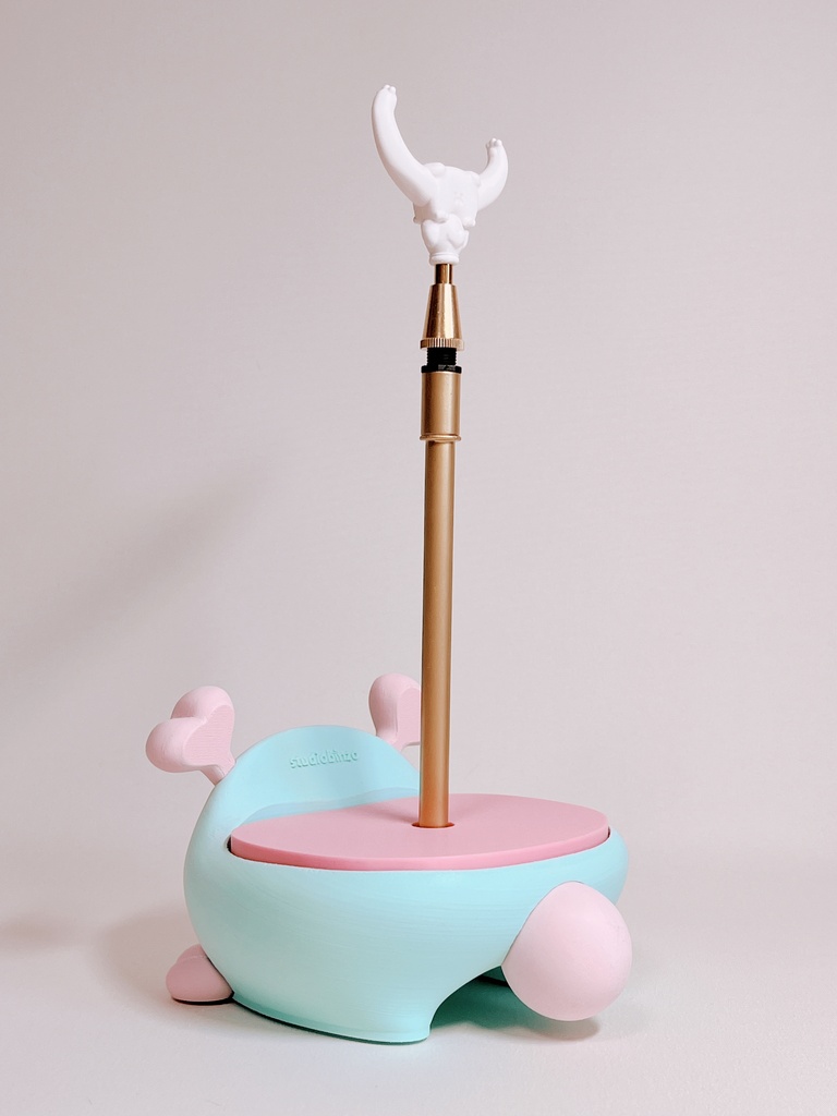 簡易ドールスタンド「もふもふじゃないマン」 Aタイプ ブルー×ピンク