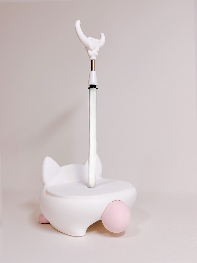 簡易ドールスタンド 「もふもふじゃないマン」 Aタイプ カラー:もふもふニャンホワイト×ピンク