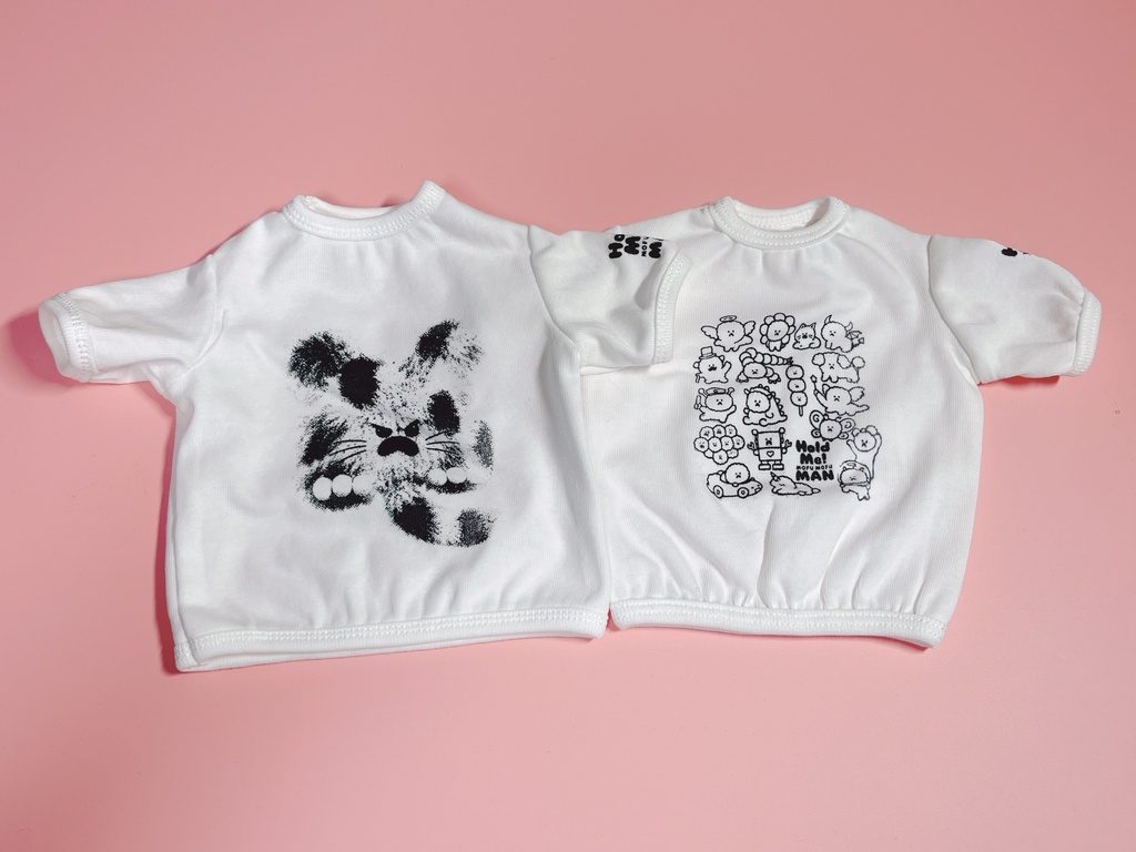B品　ドールサイズ　シルクプリントTシャツ2枚Aセット
