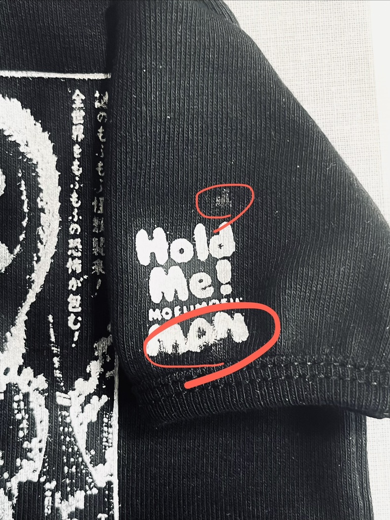 B品　ドールサイズ　モフラ映画ポスター風シルクプリントTシャツ
