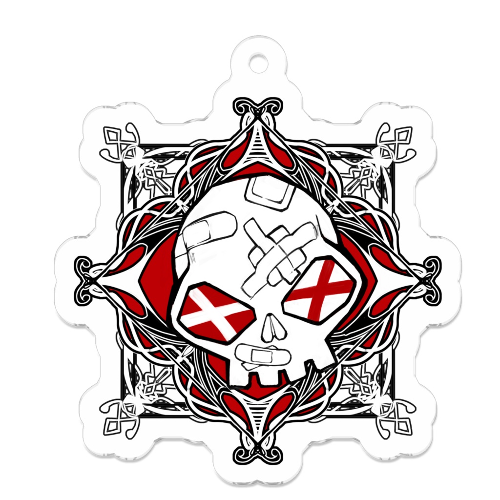 【アクリルキーホルダー】バッテンどくろ■◆