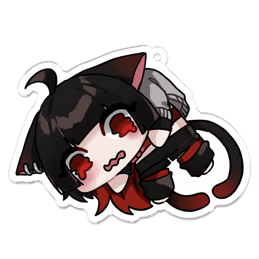 【アクリルキーホルダー】つままれ べそ【阿憑でゅあ】