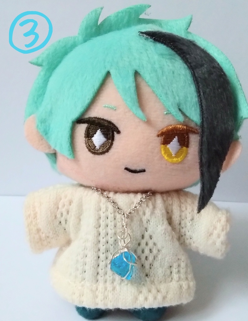 深海の魔女ネックレス①、硝子の欠片シリーズネックレス②〜⑥