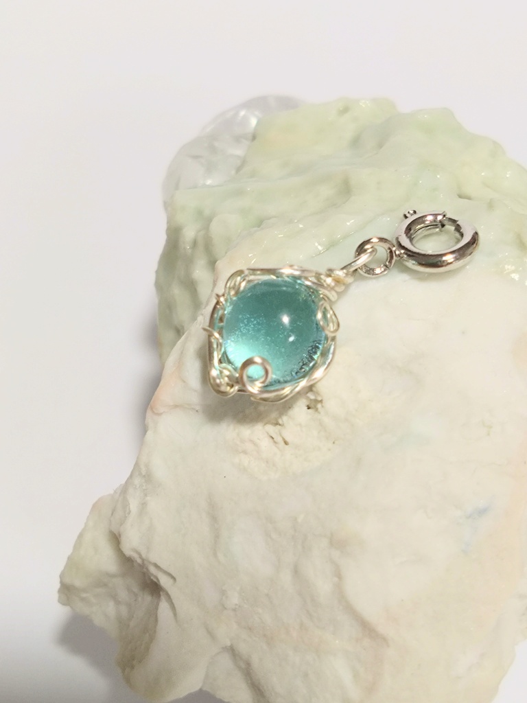 水色イヤリング