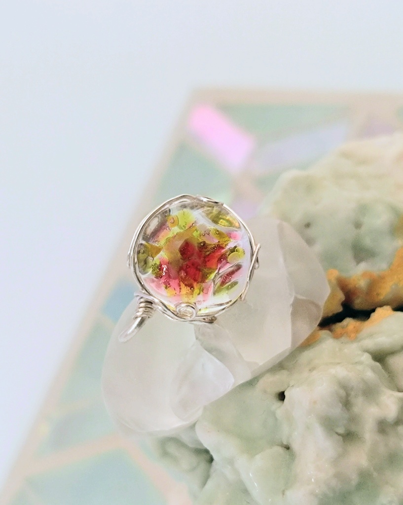 お花ヘアピン（赤）