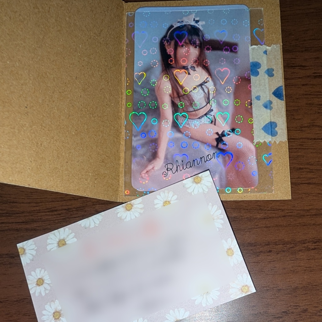 りあのんお名刺2枚+手書きメッセージ
