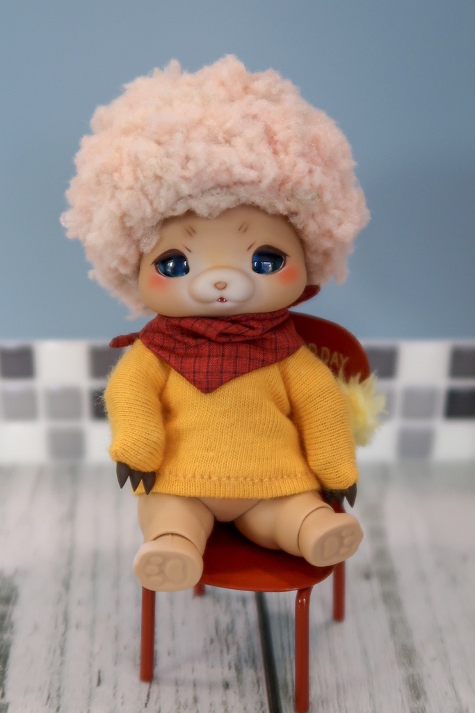 小さいドール用パーティアフロ