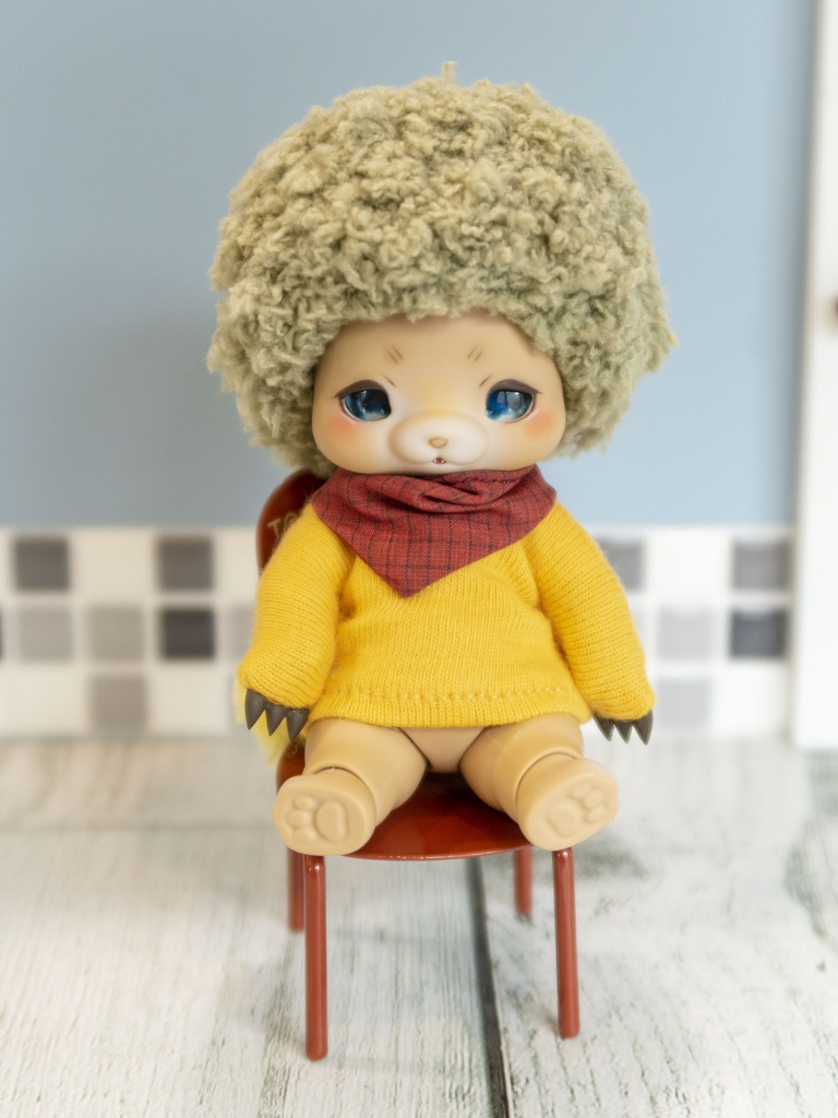 小さいドール用アフロウィッグ