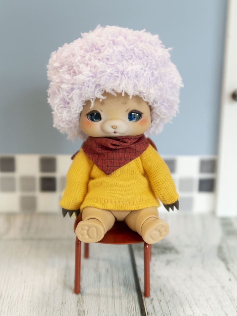 小さいドール用アフロウィッグ