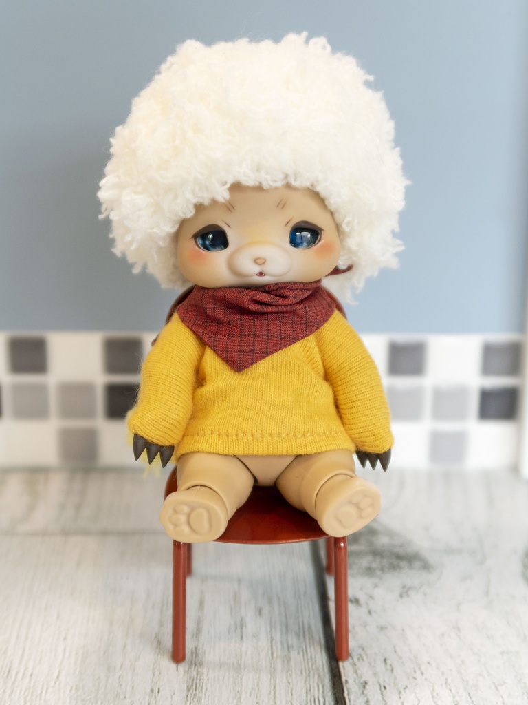 小さいドール用アフロウィッグ