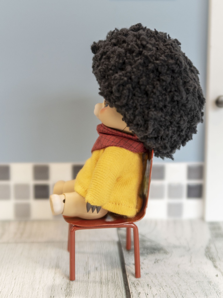 小さいドール用アフロウィッグ