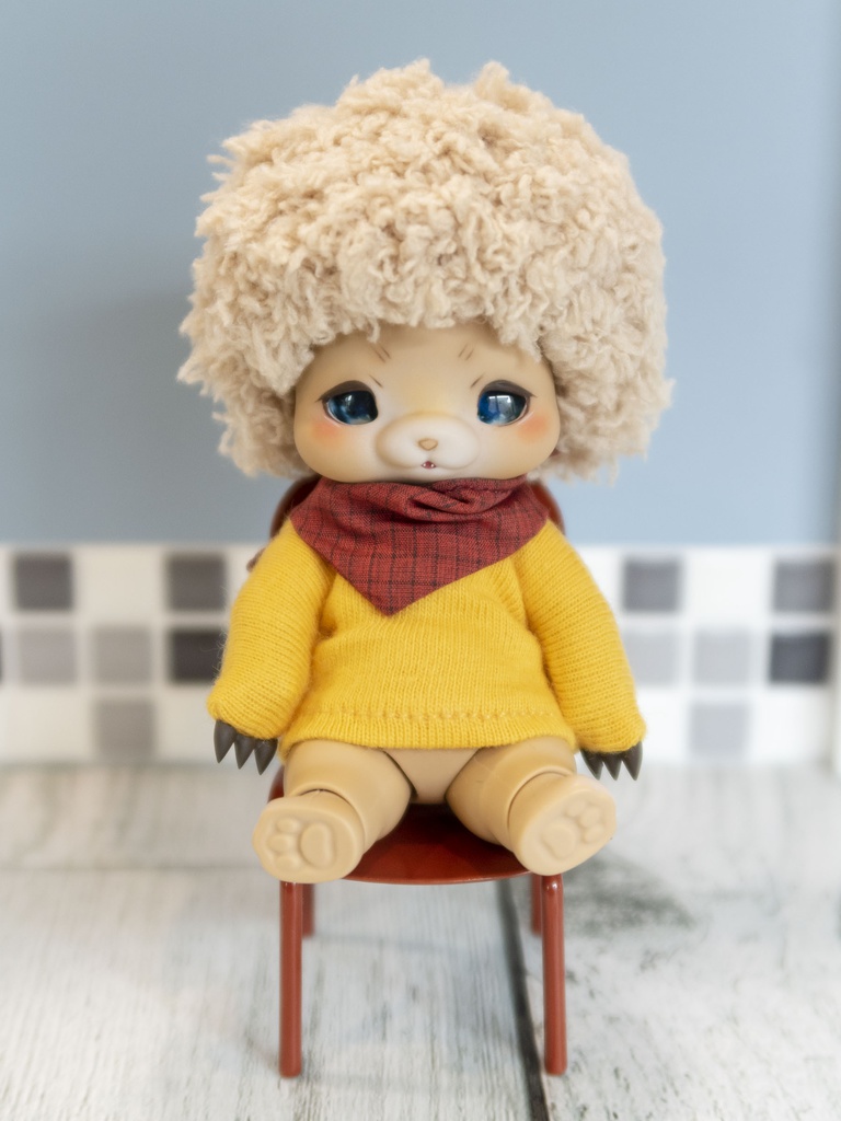 小さいドール用アフロウィッグ