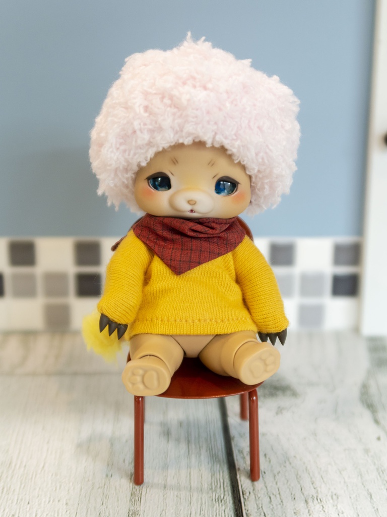 小さいドール用アフロウィッグ