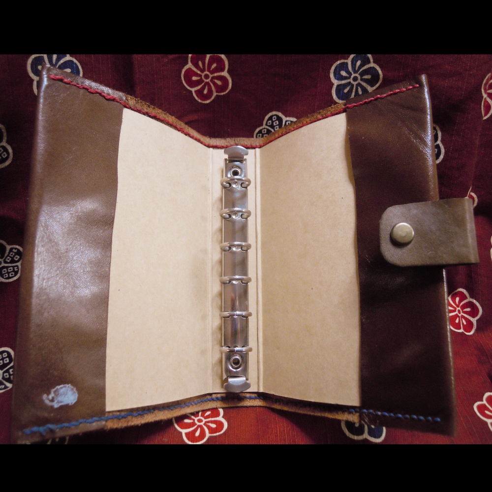 手帳カバー(革製) 手帳リング付き(紙は無し)