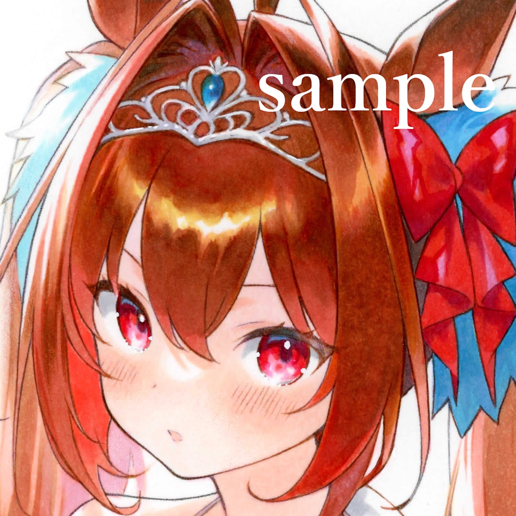 手描きイラスト ウマ娘 ダイワスカーレット 水着