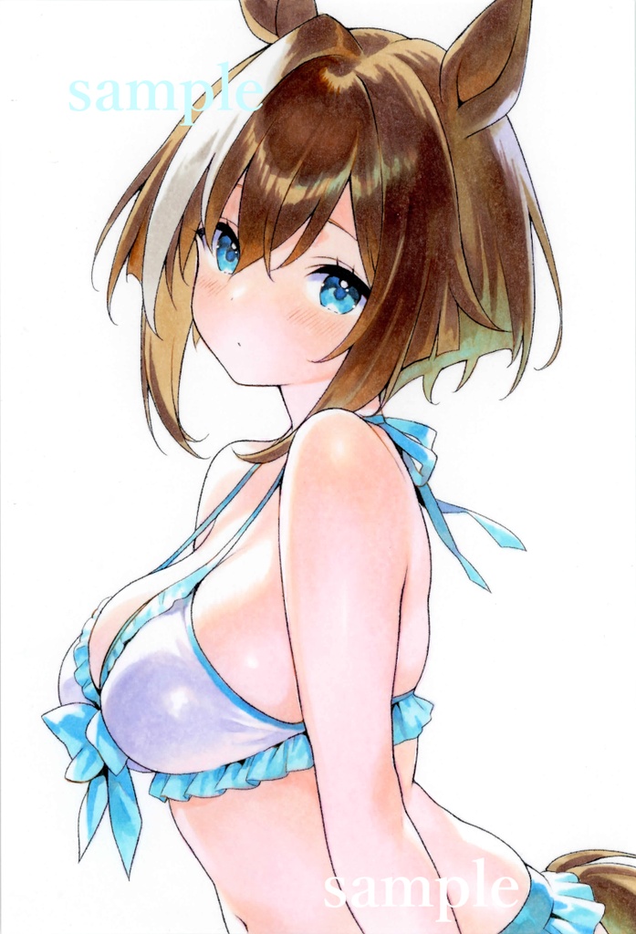 手描きイラスト ウマ娘 シュヴァルグラン 水着