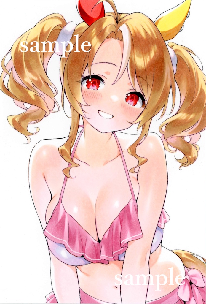 手描きイラスト ウマ娘 フサイチパンドラ 水着