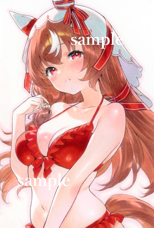 手描きイラスト ウマ娘 スティルインラブ 水着