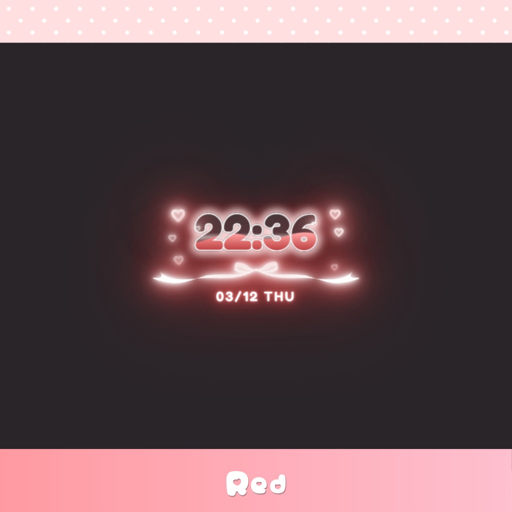 ゆめかわ💗ぷるぷる時計 OBS配信ウィジェット【全8色】