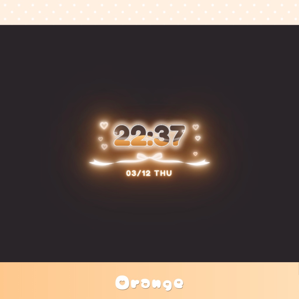 ゆめかわ💗ぷるぷる時計 OBS配信ウィジェット【全8色】