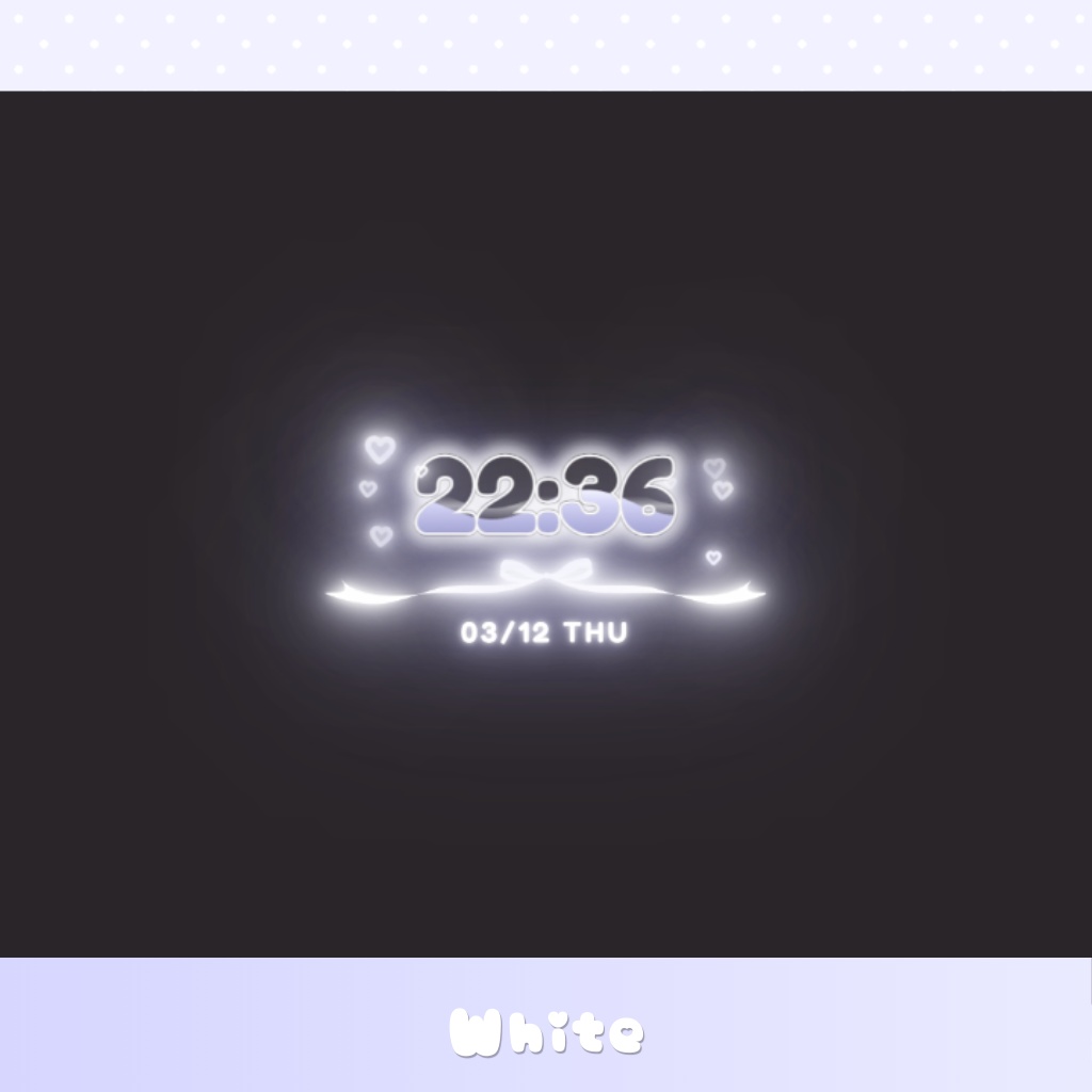 ゆめかわ💗ぷるぷる時計 OBS配信ウィジェット【全8色】