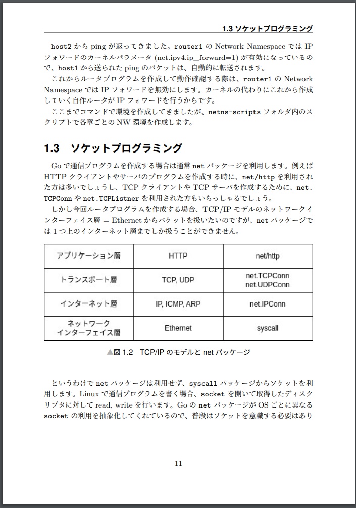 Golangで作るソフトウェアルータ(電子版)