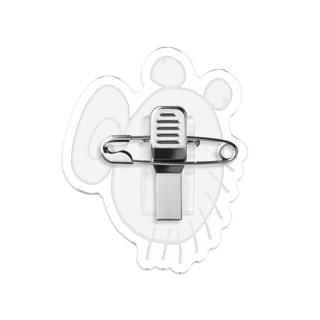 どこでも一緒かたつむりアクリルバッジ