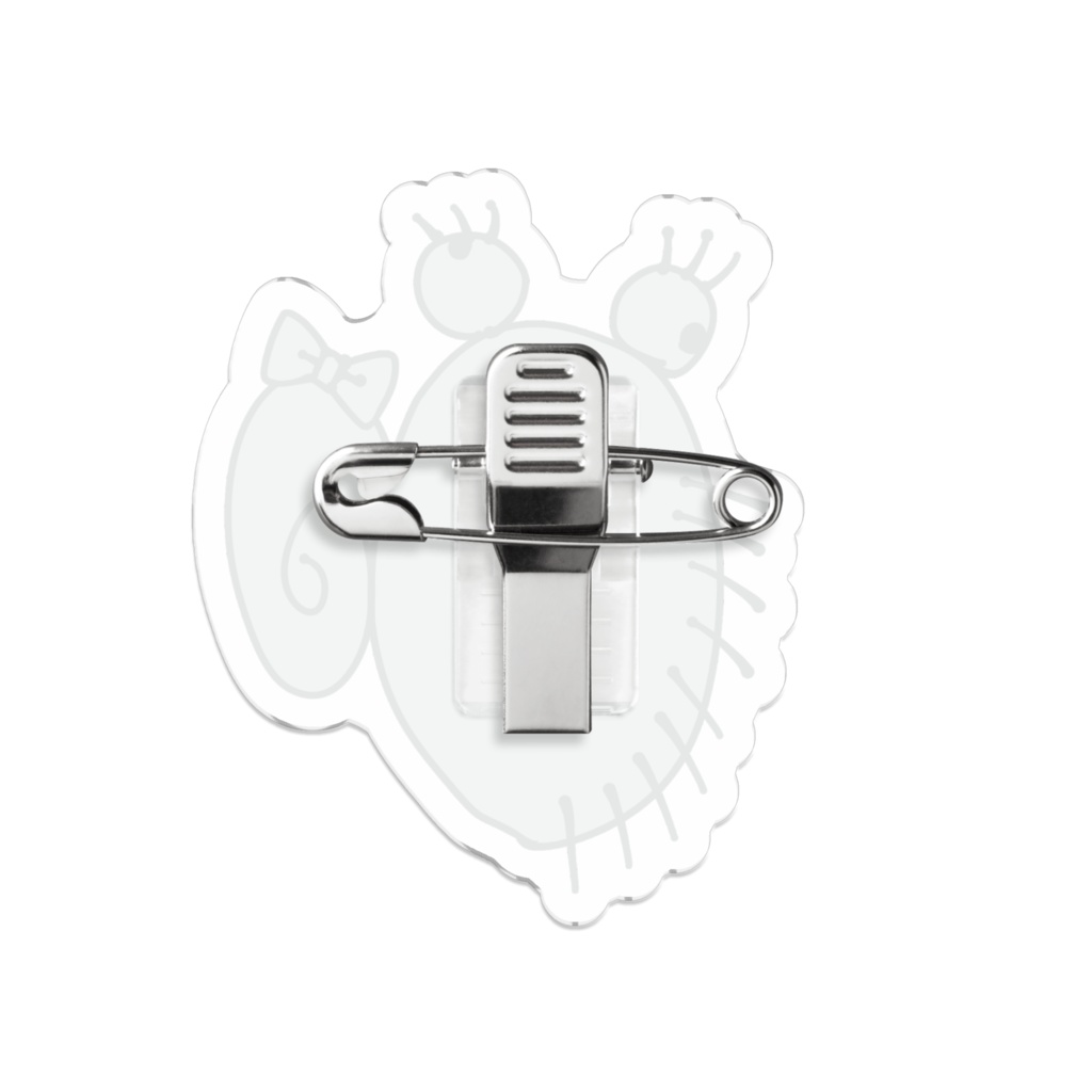 どこでも一緒かたつむりアクリルバッジ(♀)